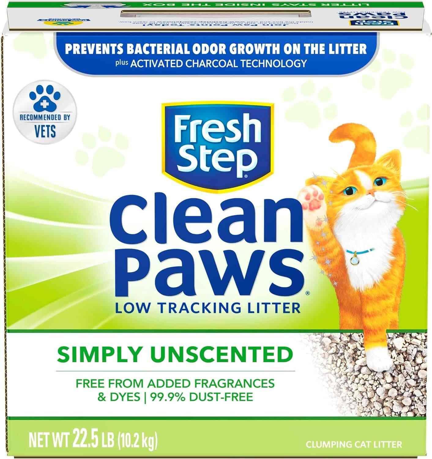 Fresh Step Clean Paws Simply Unscented Clay Cat Litter
