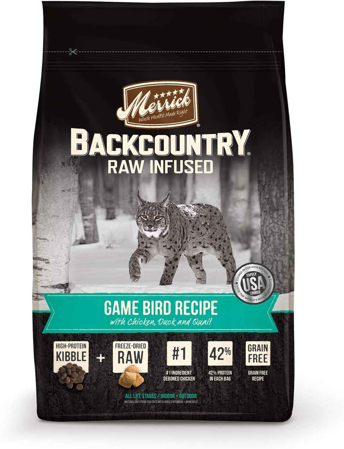Merrick Backcountry Raw Infused Game Bird Recipe Grain-Free Dry Cat Food